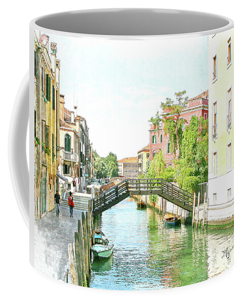 Italy Coffee Mug featuring the digital art Leisurely Afternoon Stroll by Mariarosa Rockefeller