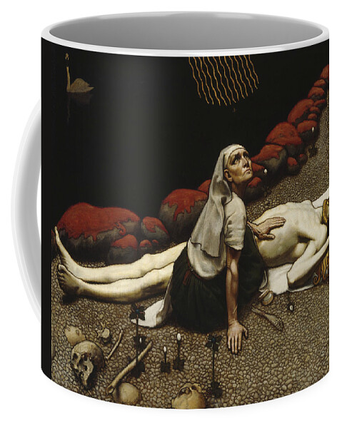 19th Century Art Coffee Mug featuring the painting Lemminkainen's Mother by Akseli Gallen-Kallela