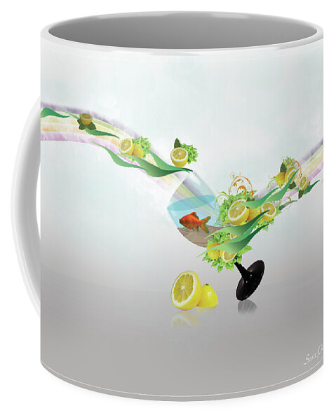 Fish Coffee Mug featuring the digital art Lemon Fish by Scott Parker
