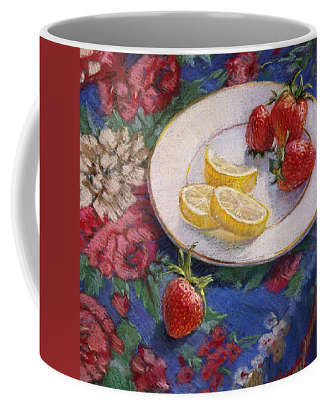 Still Life Coffee Mug featuring the painting Lemons n Berries by L Diane Johnson
