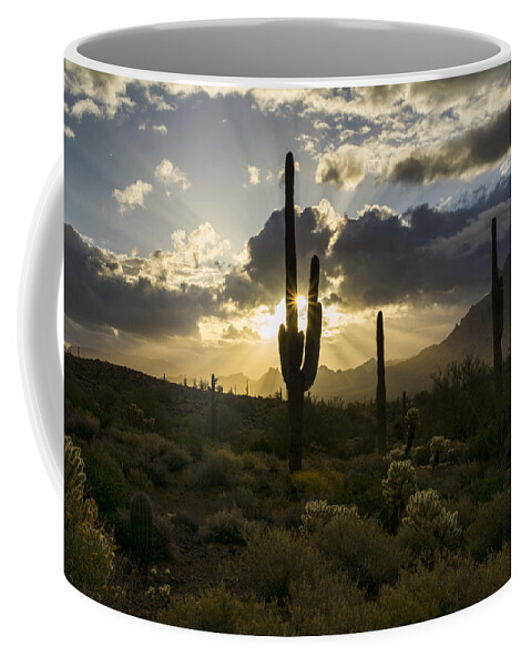 Sunrise Coffee Mug featuring the photograph Let The Sunshine by Saija Lehtonen