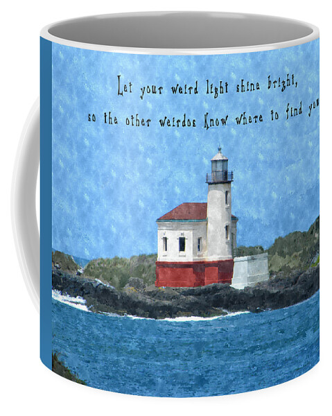 Lighthouse Coffee Mug featuring the photograph Let your weird light shine bright by Anthony Murphy