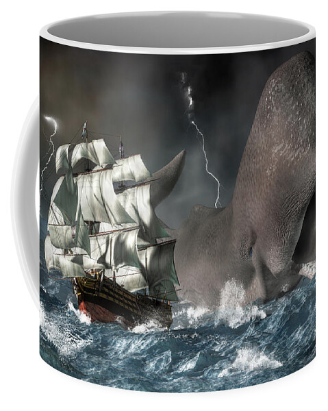 Leviathan Coffee Mug featuring the digital art Leviathan by Daniel Eskridge