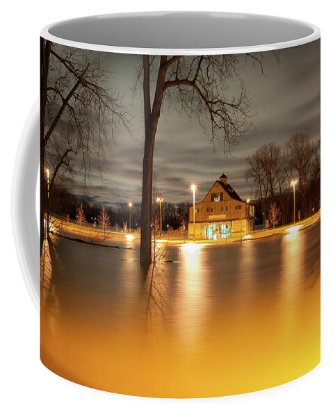 Main Street Coffee Mug featuring the photograph Lewis and Clark Boathouse by Steve Stuller