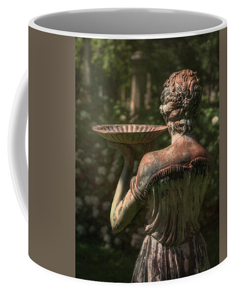 Statue Coffee Mug featuring the photograph Lexington Bird Lady by Tom Mc Nemar