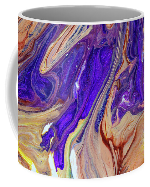 Jenny Rainbow Fine Art Photography Coffee Mug featuring the painting Liberation 3. Abstract Fluid Acrylic Pour by Jenny Rainbow