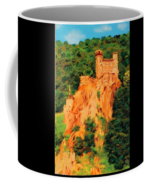 Lichtenstein Coffee Mug featuring the painting Lichtenstein Castle by Deborah Boyd