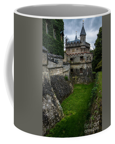 Lichtenstein Castle Coffee Mug featuring the photograph Lichtenstein Castle Moat - Baden Wurttemberg - Germany by Gary Whitton