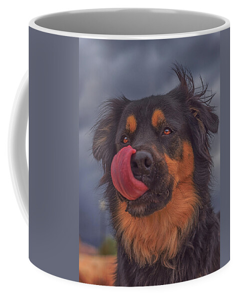 Animal Coffee Mug featuring the photograph Lick by Brian Cross