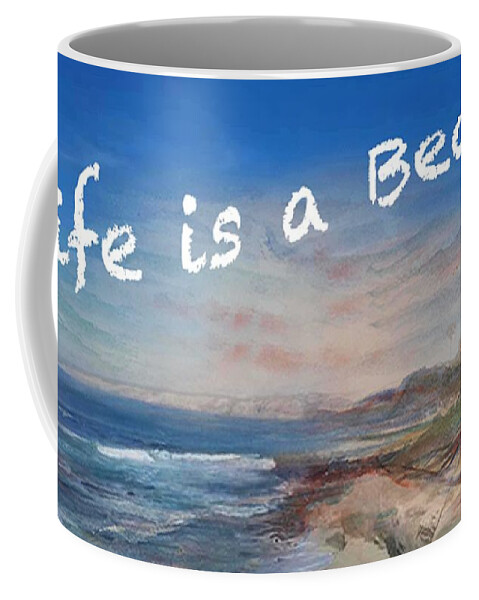 Beach Coffee Mug featuring the painting Life is a Beach by Ryn Shell