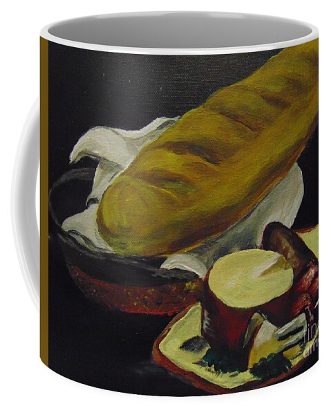 Bread Coffee Mug featuring the painting Life by Saundra Johnson