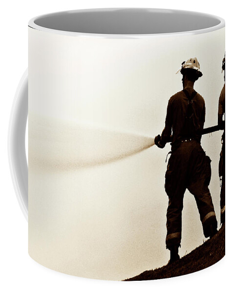 Fireman Coffee Mug featuring the photograph Lifeline by Neil Shapiro