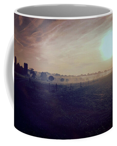 Chester County Coffee Mug featuring the photograph Lifting the Veil of Morning by Susan Maxwell Schmidt