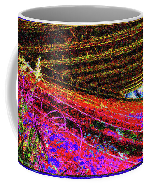 Chromatic Poetics Coffee Mug featuring the mixed media Light at the End of the Tunnel -Tribute to Aretha Franklin by Aberjhani