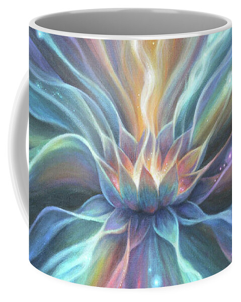 Lotus Coffee Mug featuring the painting Light Blossom by Lucy West