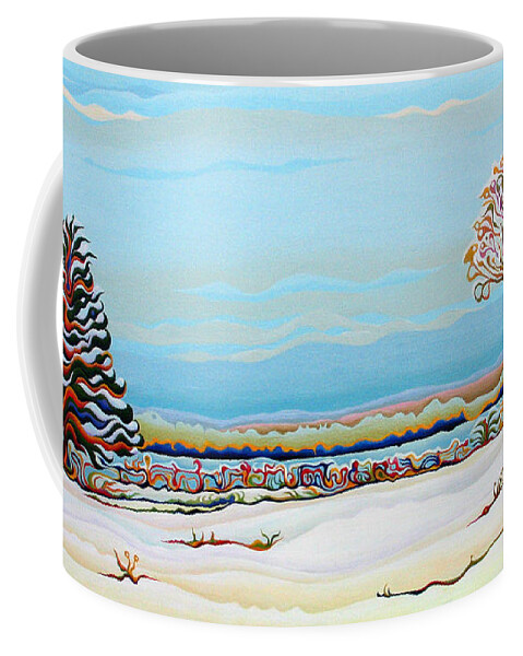 Snow Coffee Mug featuring the painting Light November Blanket by Amy Ferrari