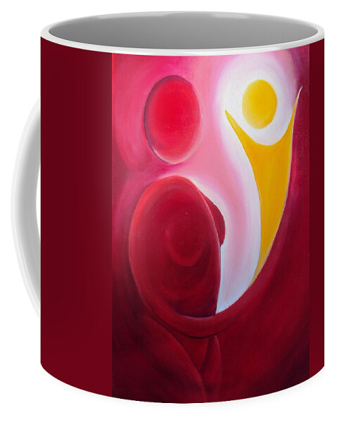 Red Coffee Mug featuring the painting Light of My Life by Jennifer Hannigan-Green
