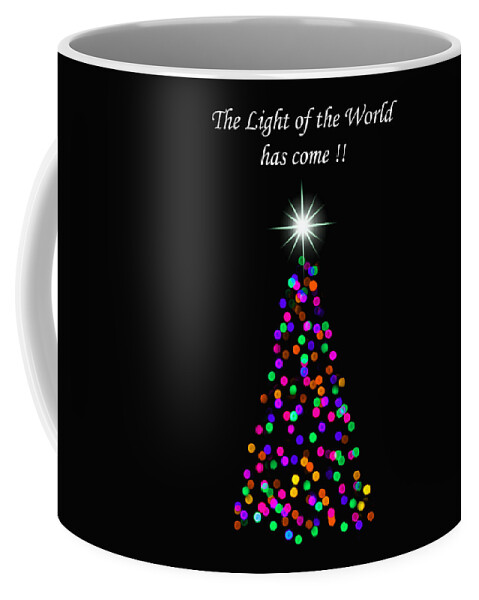 Light Of The World Christmas Card Coffee Mug featuring the photograph Light of the World Christmas Card by Carolyn Derstine