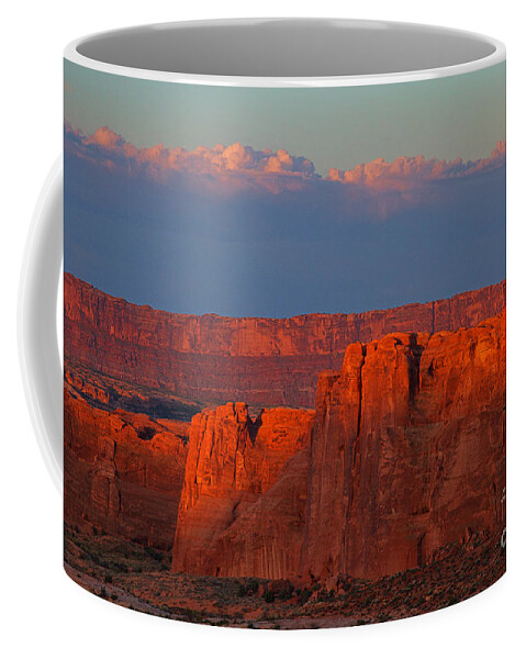 Utah Coffee Mug featuring the photograph Light Spill by Jim Garrison