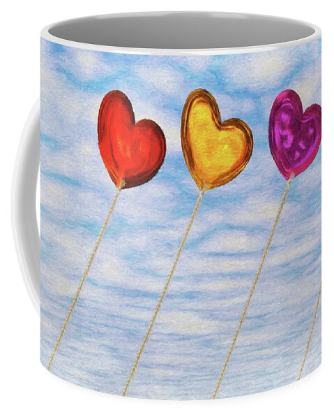 Balloon Coffee Mug featuring the painting Lighter than Air by Jeffrey Kolker