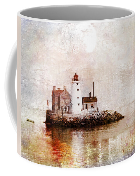 Sea Coffee Mug featuring the photograph Lighthouse on Island by Carlos Diaz