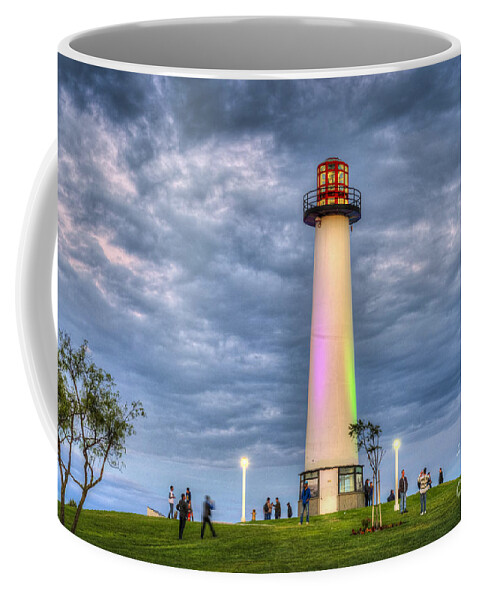 Lighthouse Coffee Mug featuring the photograph Lighthouse Shoreline Park by David Zanzinger