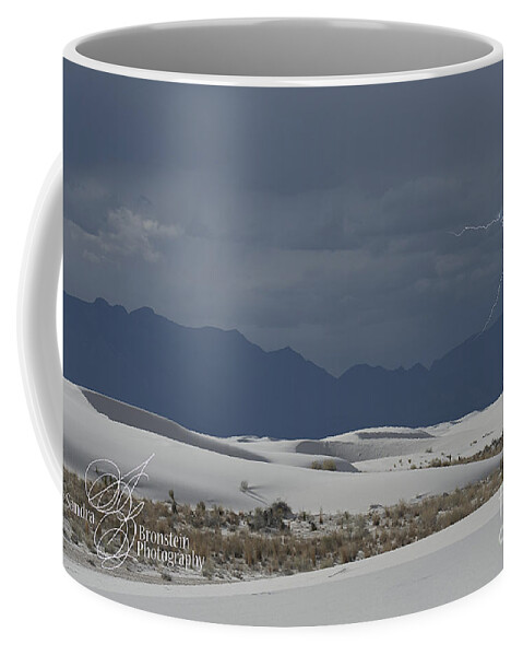 Landscapes Coffee Mug featuring the photograph Lightning at White Sands National Monument by Sandra Bronstein