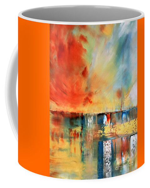 Art Coffee Mug featuring the painting Like An Echo #1 by Tracey Lee Cassin