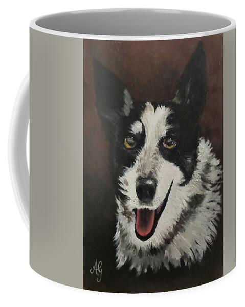 Dog Coffee Mug featuring the painting Lily by Anne Gardner