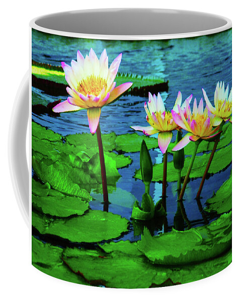 Colorful Coffee Mug featuring the photograph Lily Pads by Rod Whyte