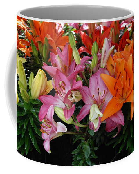 Lilies Coffee Mug featuring the photograph Lily Radiance by Ee Photography