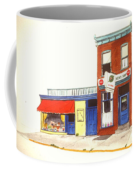 Wilmington De Coffee Mug featuring the painting Lincoln News by William Renzulli