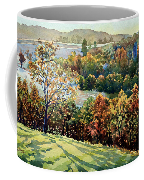 Nature Coffee Mug featuring the painting Linganore Dew by Mick Williams
