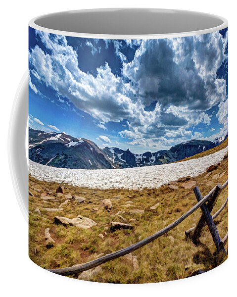 Colorado Coffee Mug featuring the photograph Lingering Snow by David Thompsen