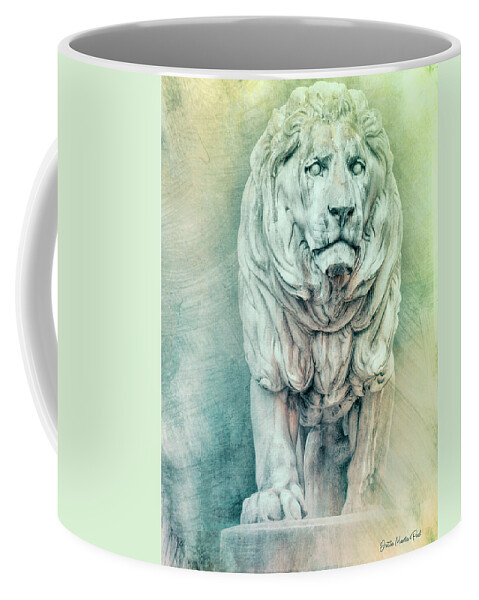 Photo Coffee Mug featuring the photograph Lion for Eternity by Jutta Maria Pusl