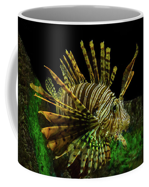 Lionfish Coffee Mug featuring the photograph Lionfish by Richard Goldman