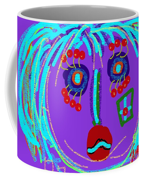  Coffee Mug featuring the digital art Lippy Girl by Susan Fielder