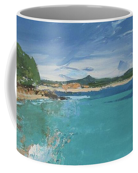 Seascape Coffee Mug featuring the painting Little Cove View by Chris Hobel