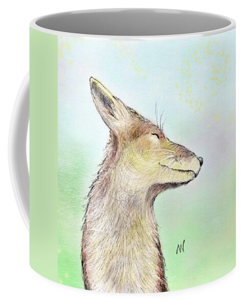Fox Coffee Mug featuring the digital art Little Fox by AnneMarie Welsh