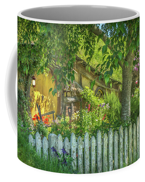 Hobbiton Coffee Mug featuring the photograph Little Picket Fence by Racheal Christian