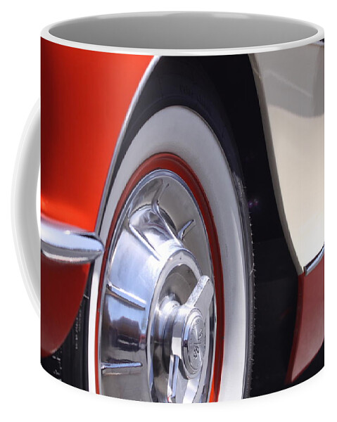 Red Coffee Mug featuring the photograph Little Red Corvette by Jeff Floyd CA