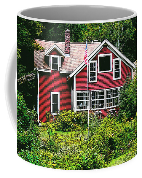 House Coffee Mug featuring the photograph Little Red House by Nancy Griswold