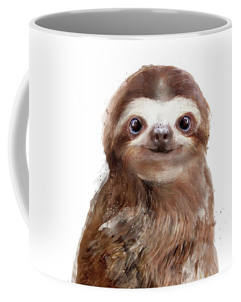 Sloth Coffee Mug featuring the painting Little Sloth by Amy Hamilton