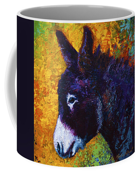 Donkey Coffee Mug featuring the painting Little Sparky by Marion Rose