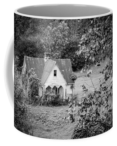 Kelly Hazel Coffee Mug featuring the photograph Little Victorian Styled Farm House in the Mountains by Kelly Hazel