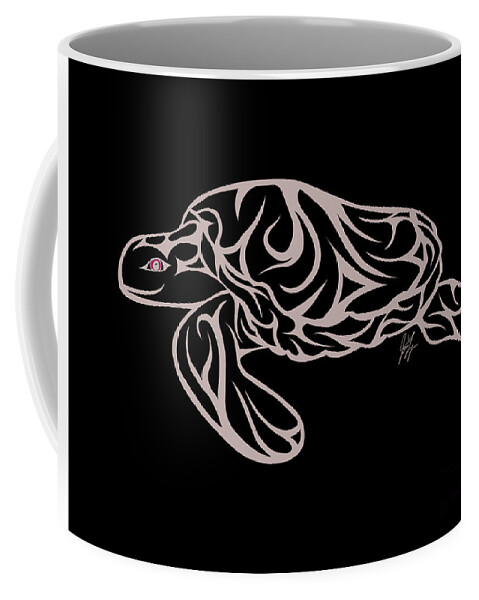 Turtle Coffee Mug featuring the digital art Live Waters by JamieLynn Warber