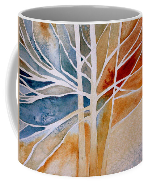 Watercolor Coffee Mug featuring the painting Lives Intertwined 2 by Julie Lueders 
