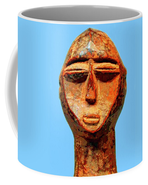 Africa Coffee Mug featuring the mixed media Lobi Figure by Dominic Piperata