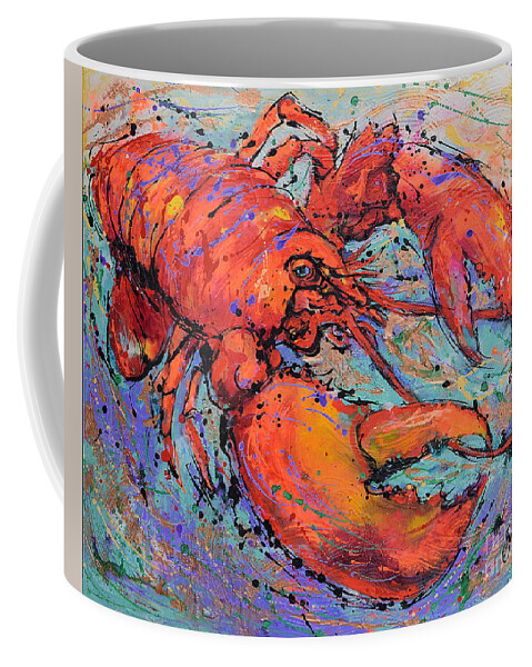  Coffee Mug featuring the painting Lobster by Jyotika Shroff