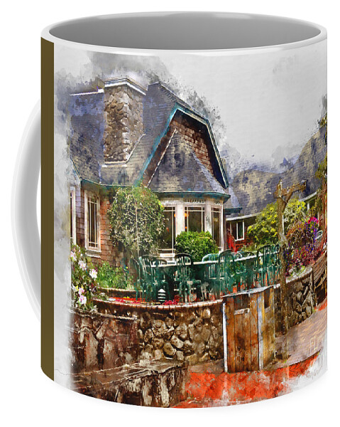 Local Grill And Scoop Restaurant Coffee Mug featuring the mixed media Local Grill and Scoop by Kathy Kelly